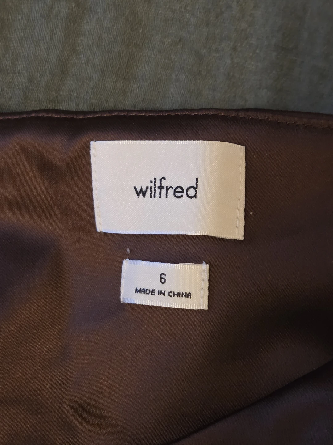 Wilfred Brown Mini Satin Dress Size 6 - photo 5