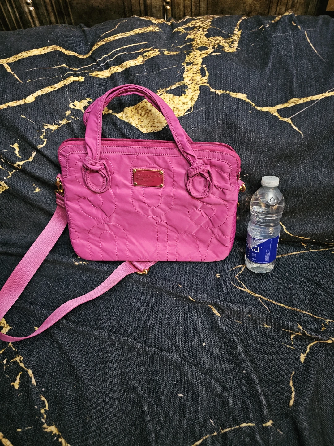 Real Marc by Marc Jacobs Pink Quilted Nylon Tote Bag