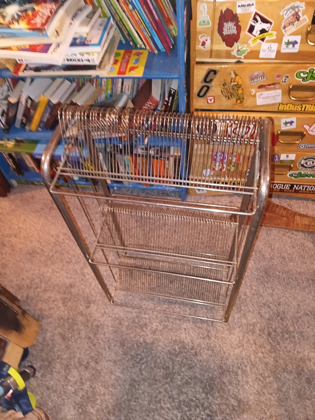 Vintage Metal Record/Magazine Rack