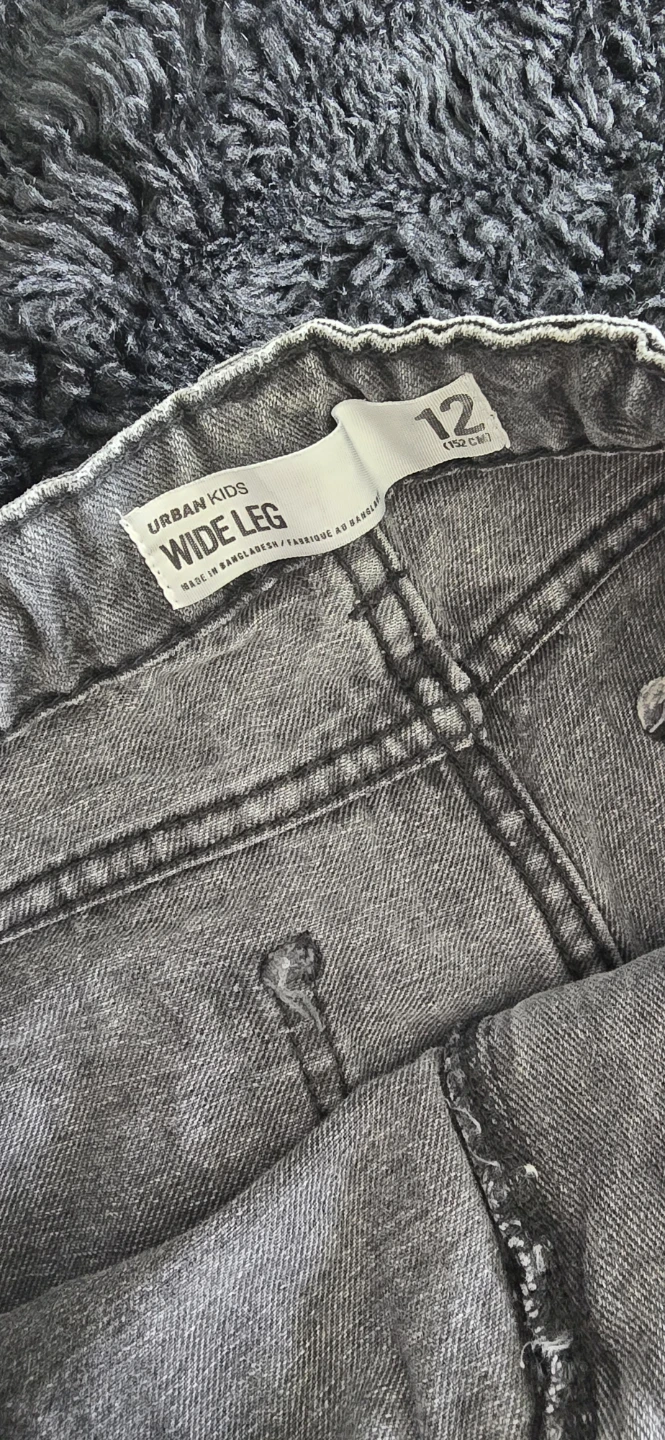 Urban Kids Wide Leg Jeans - Grey - Size 12 - photo 4