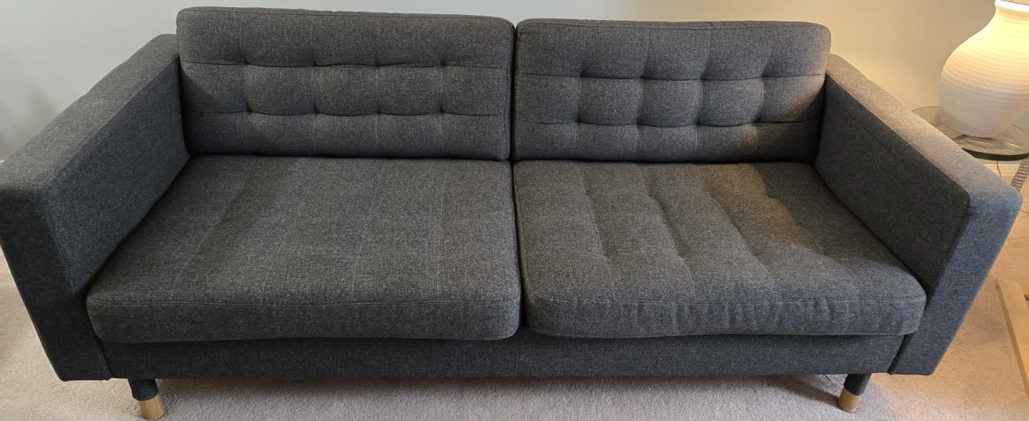 Dark Grey Tufted Sofa