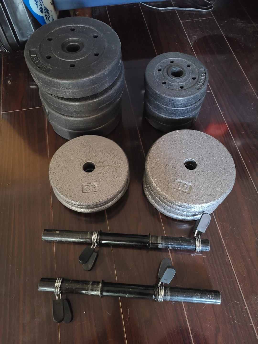 Weight Plates and Dumbbell Bars Set