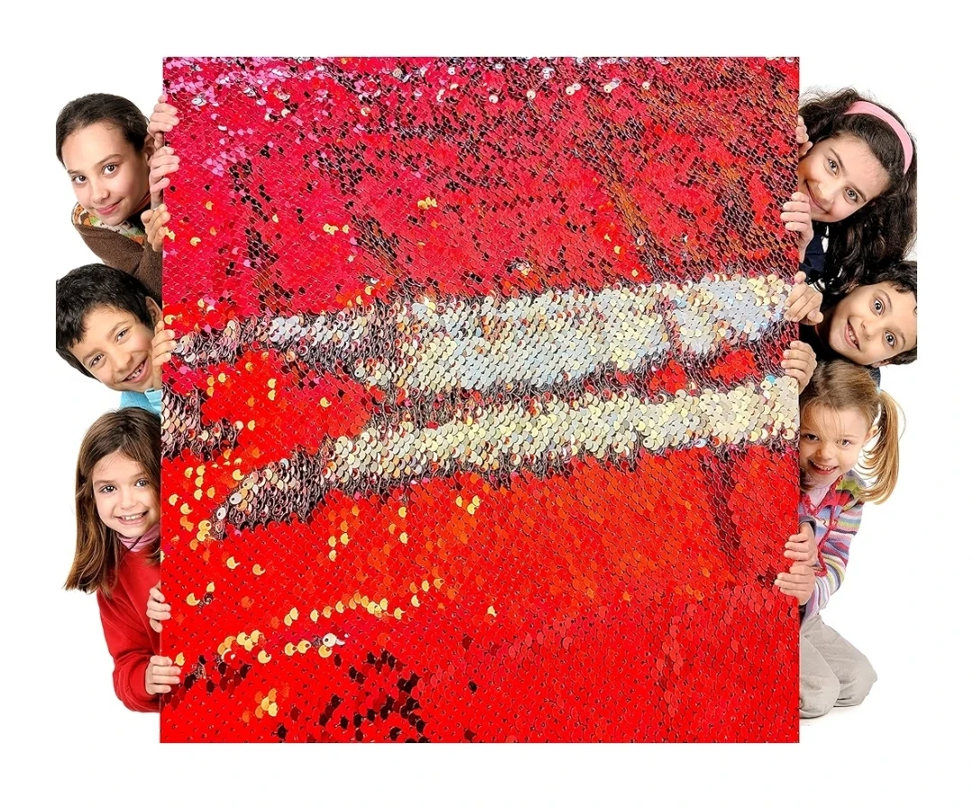 Premium Sensory Sequin Flip Fabric Backdrop 5 Yd, Large 180"x49"