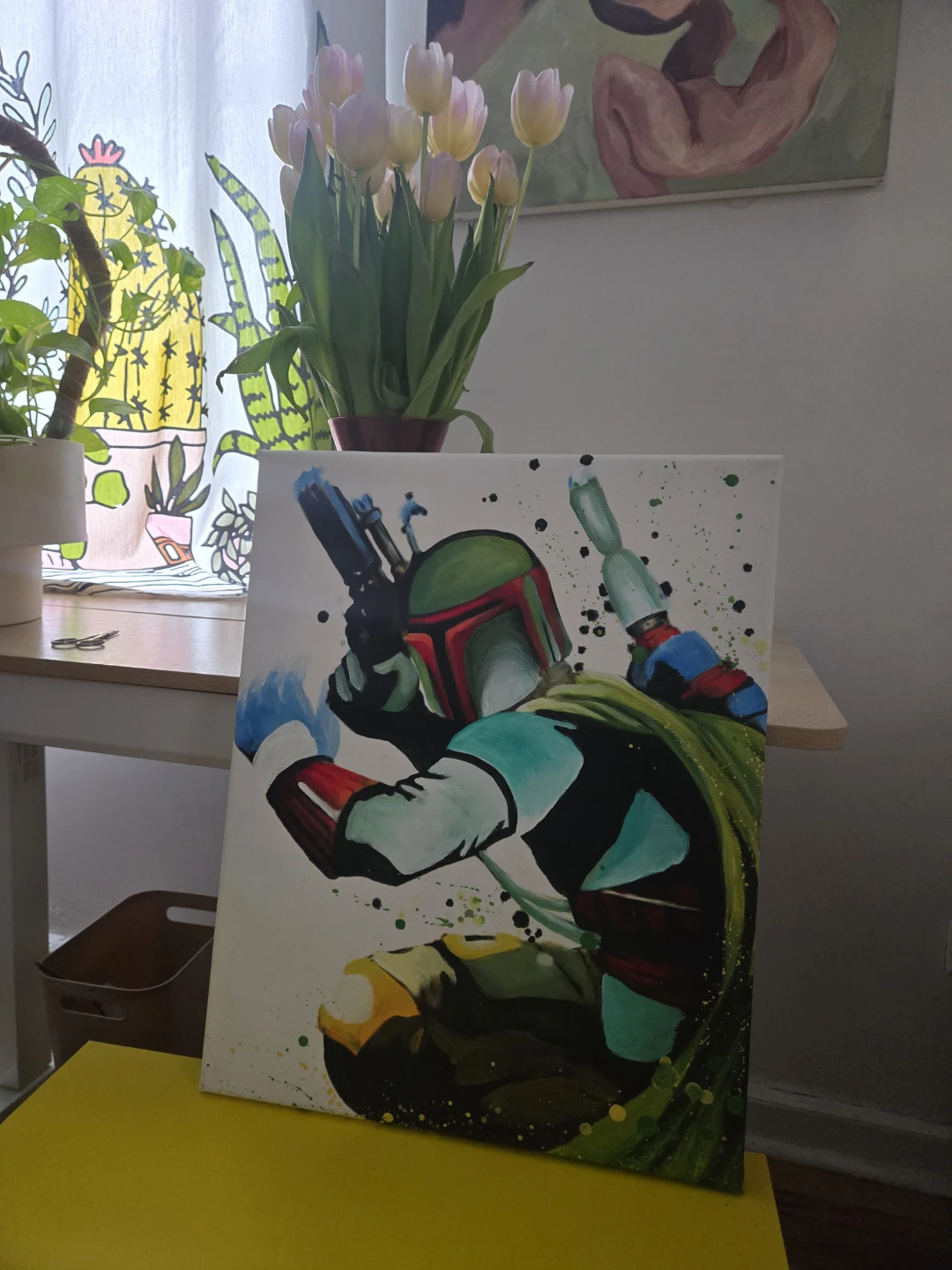 Star Wars Boba Fett ORIGINAL Painting - photo 2