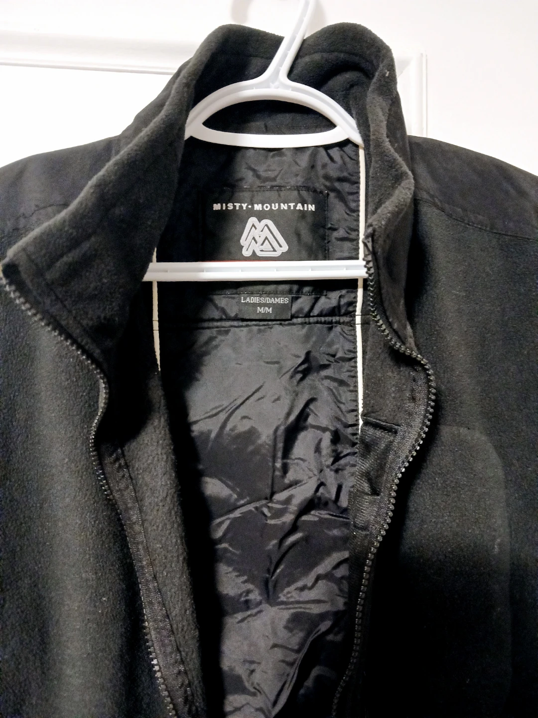 Women Medium Misty Mountain Black Fleece Zip-up Sweater - photo 2