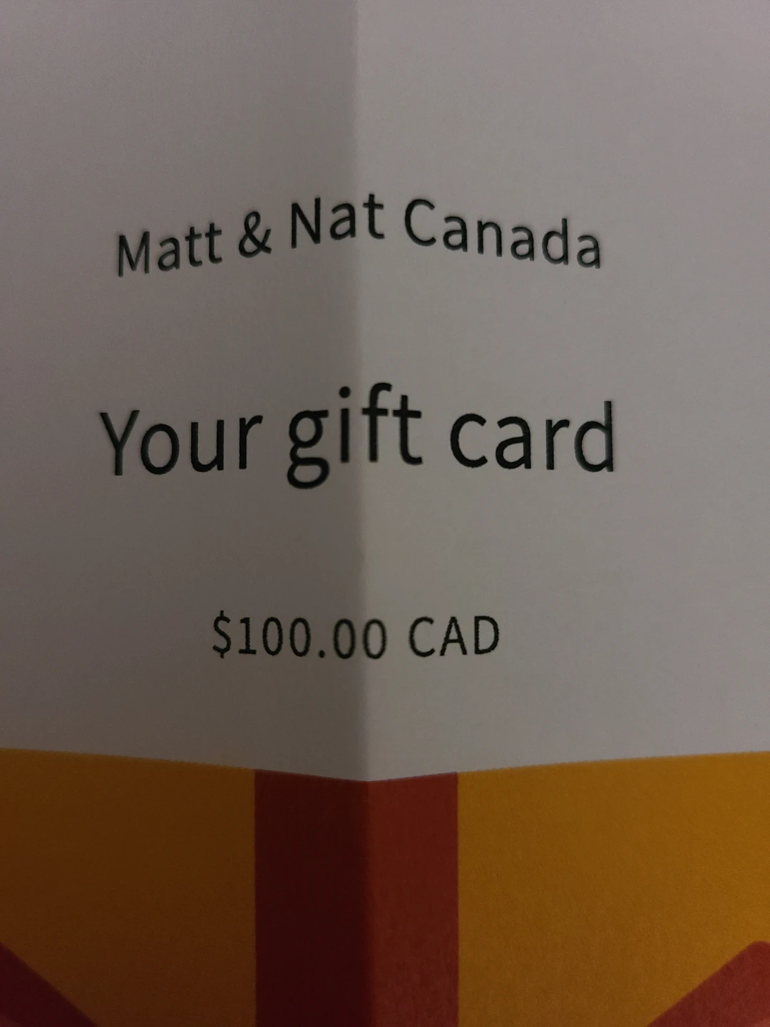 Matt & Nat Canada $100 Gift Card