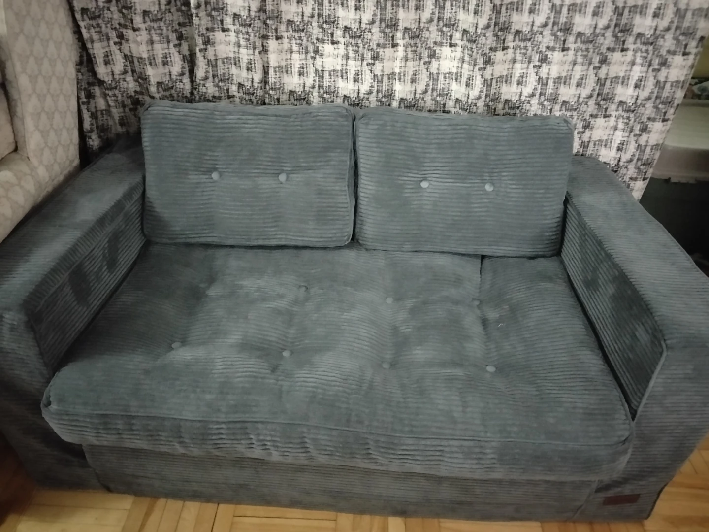 Convertible Sofa Bed - Grey Corduroy - photo 2