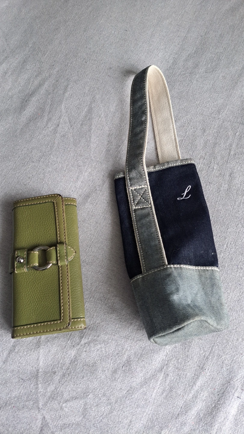 Lands' End Denim Bottle Bag