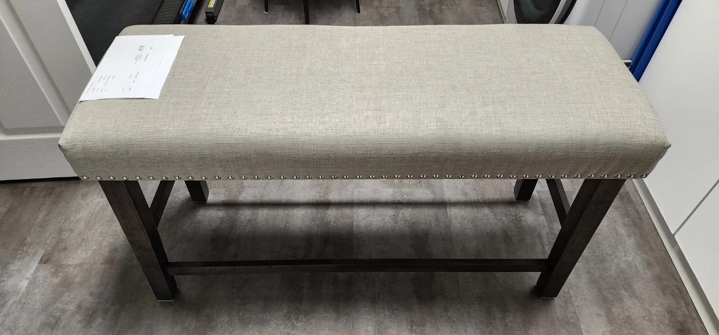 Upholstered Bench with Nailhead Trim - photo 2