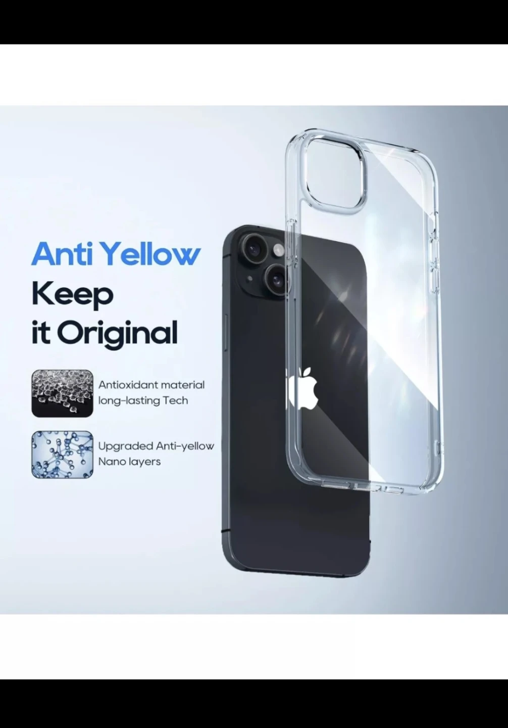Clear Phone Case for iPhone 15 6.1 inch with Screen Protector - photo 3