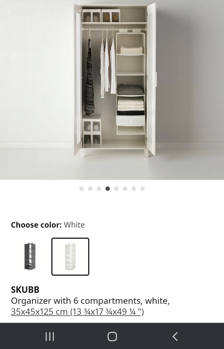 IKEA SKUBB Organizer x2 with 6 Compartments - White - photo 4