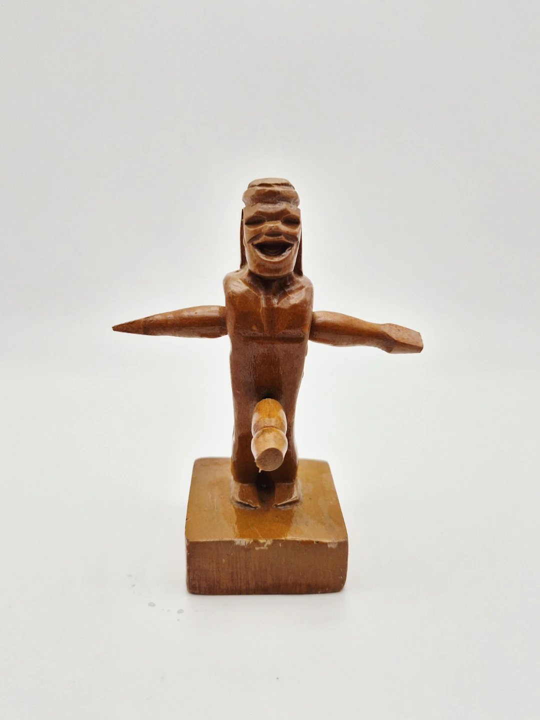 🤣 Wooden Figurine with Barrel - photo 2