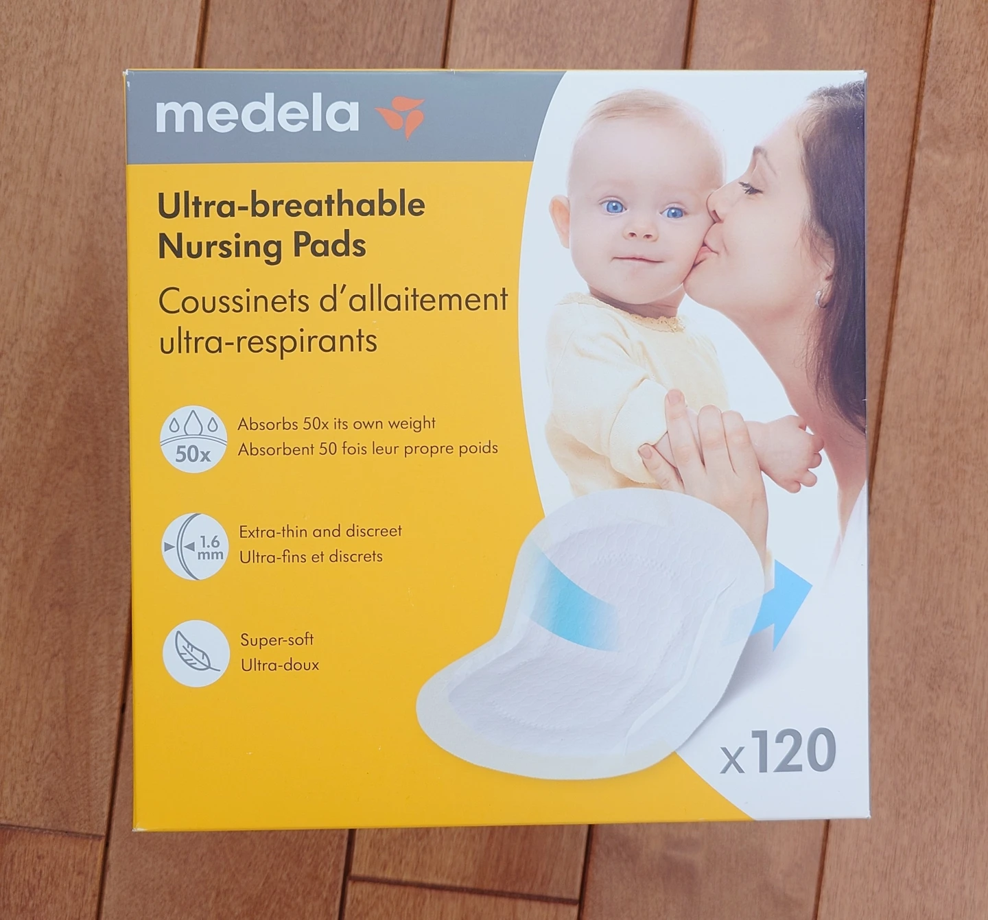Brand New Unopened Box of Medela Nursing Pads - 120 counts