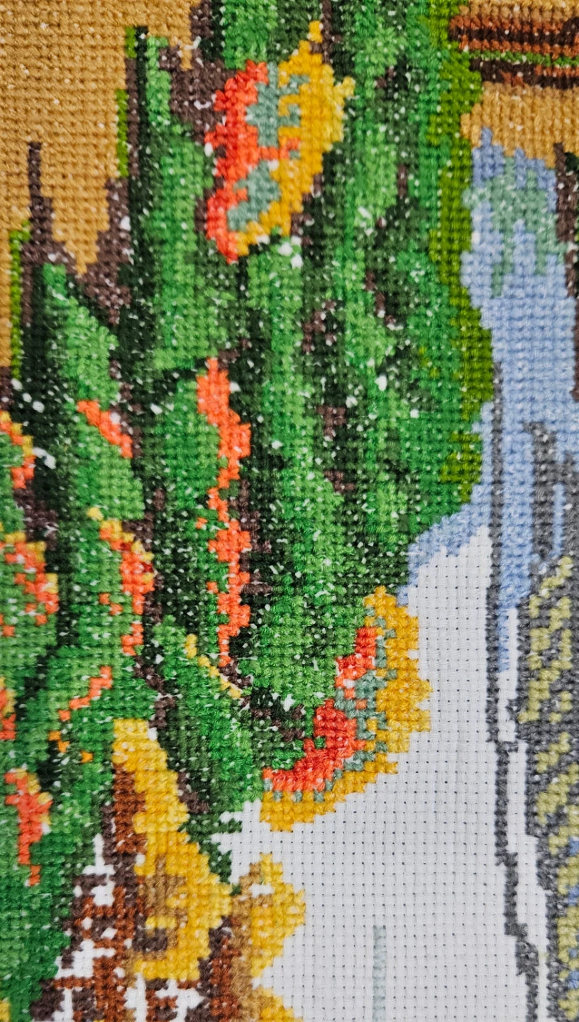 Vintage needlepoint tapestry - UNFRAMED - photo 4