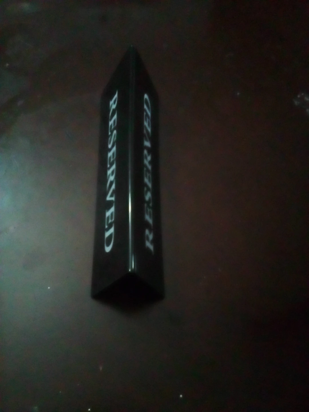 Black Reserved Table Sign - photo 2