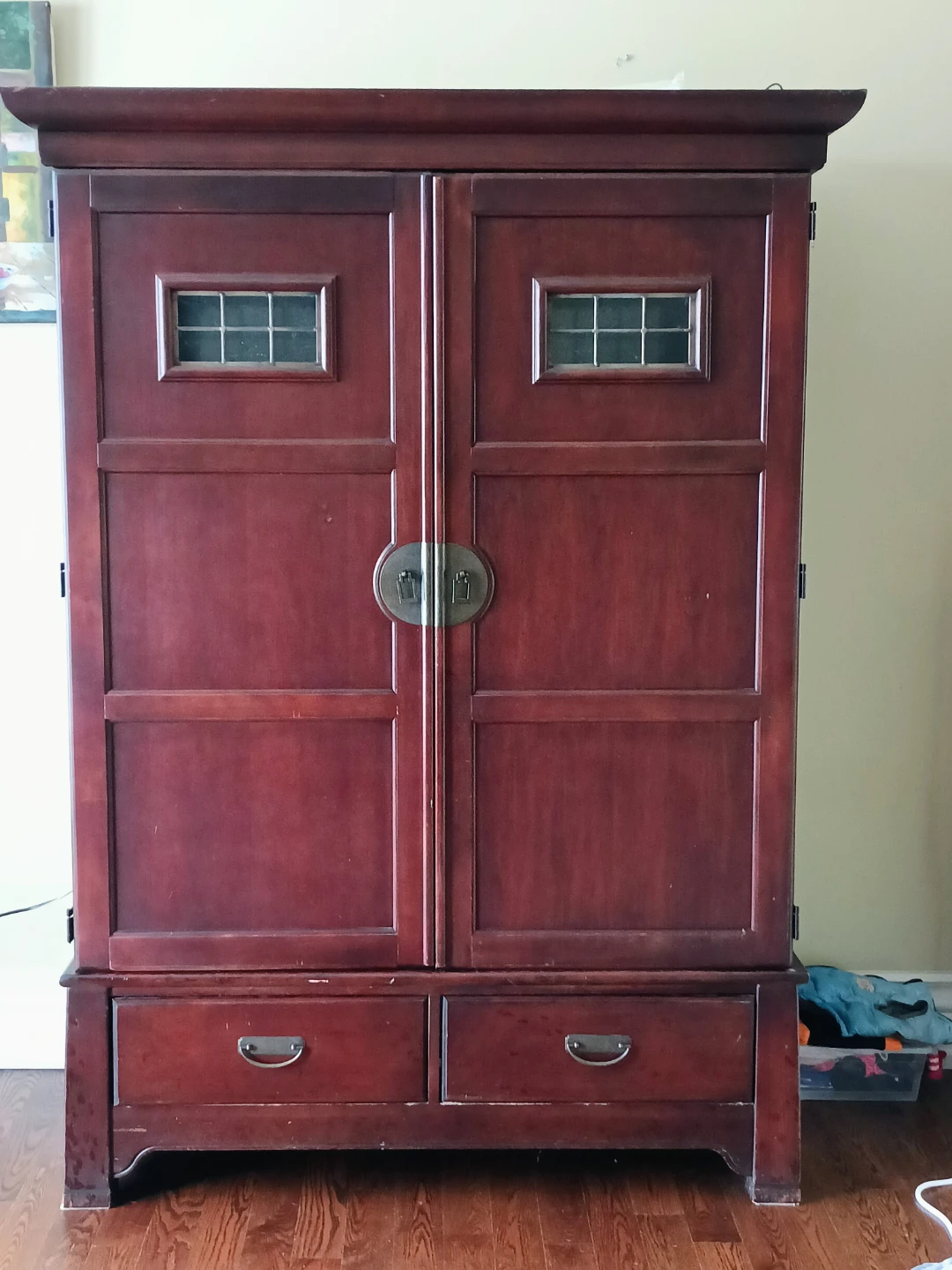 Wooden Entertainment Unit with Storage