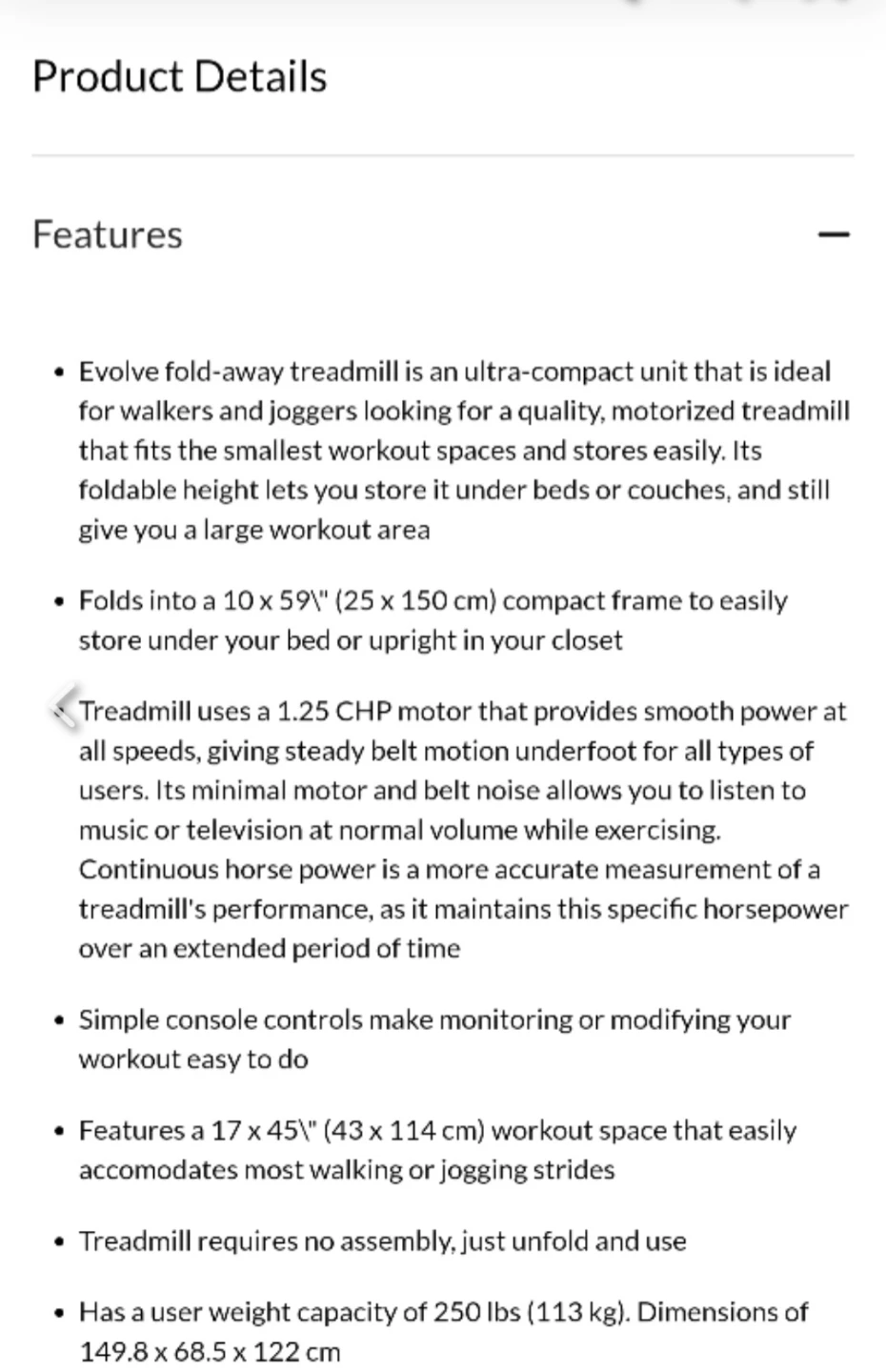 Tempo Evolve Fold-Away Compact Treadmill - photo 4