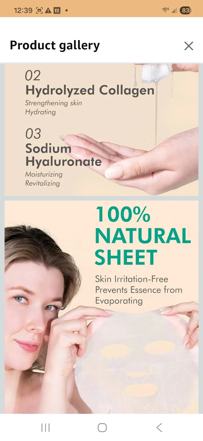 Dermal Aloe Collagen Essence Sheet Mask (20 pack) 🌱 - photo 3