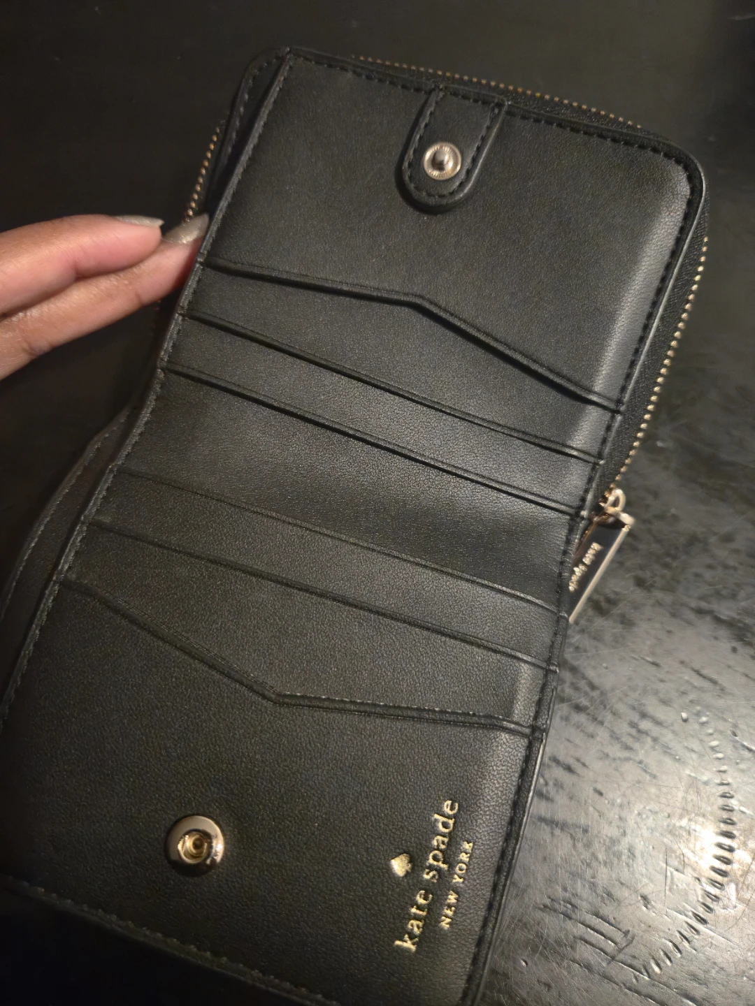 Kate Spade Black Leather Bifold Wallet - photo 2