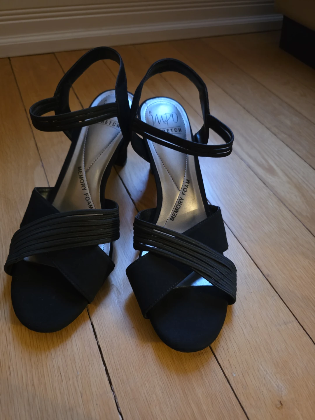 IMPO Black Strappy Heels - Size 9 - photo 2