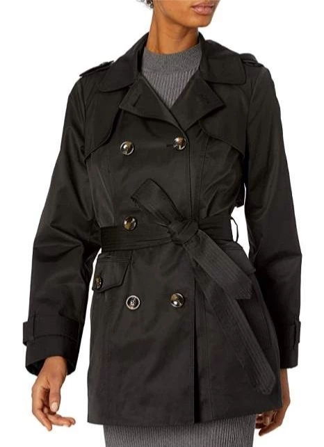 NWT London Fog Collection Women's Black Hooded Trench Coat 🧡