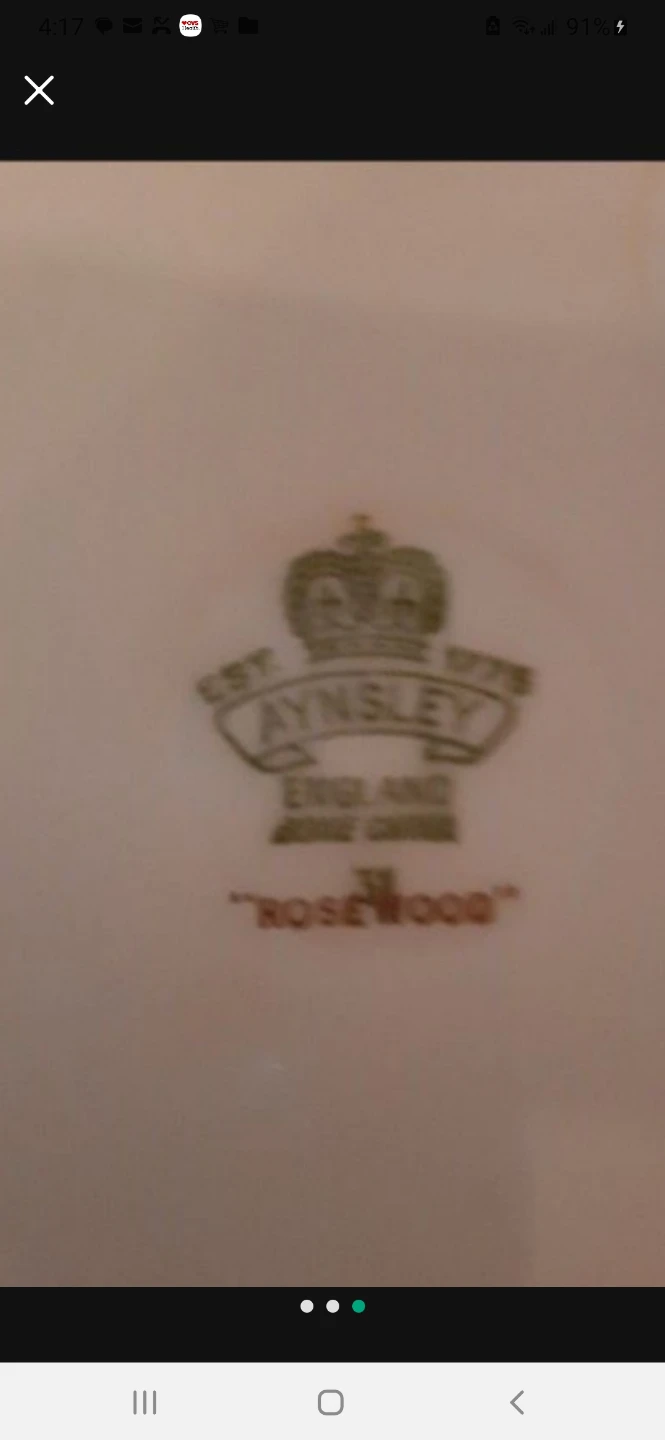 Aynsley Rosewood Decorative plate-England - photo 2