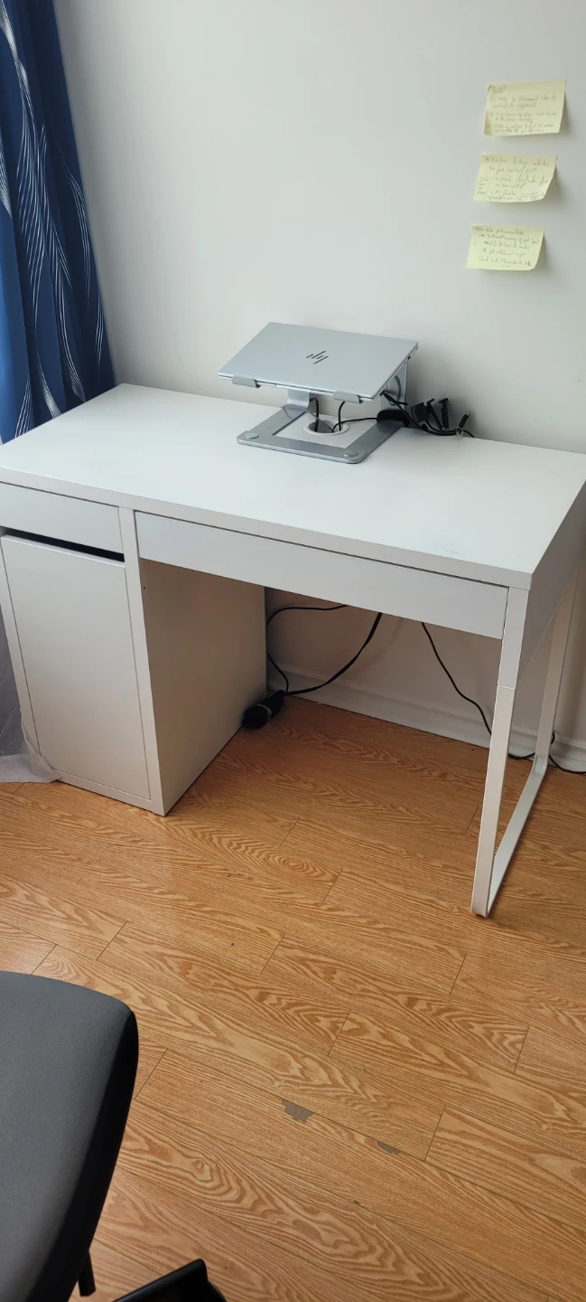 White IKEA Desk