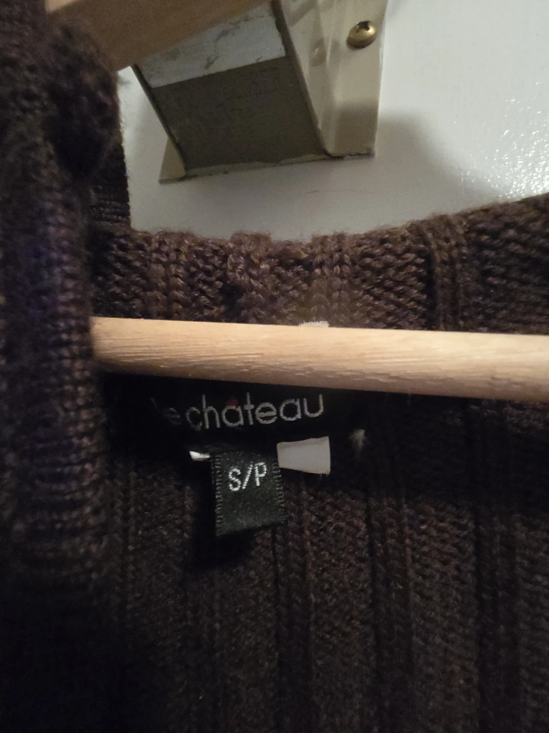 Le Château Brown Knit & Suede Long Cardigan - photo 3
