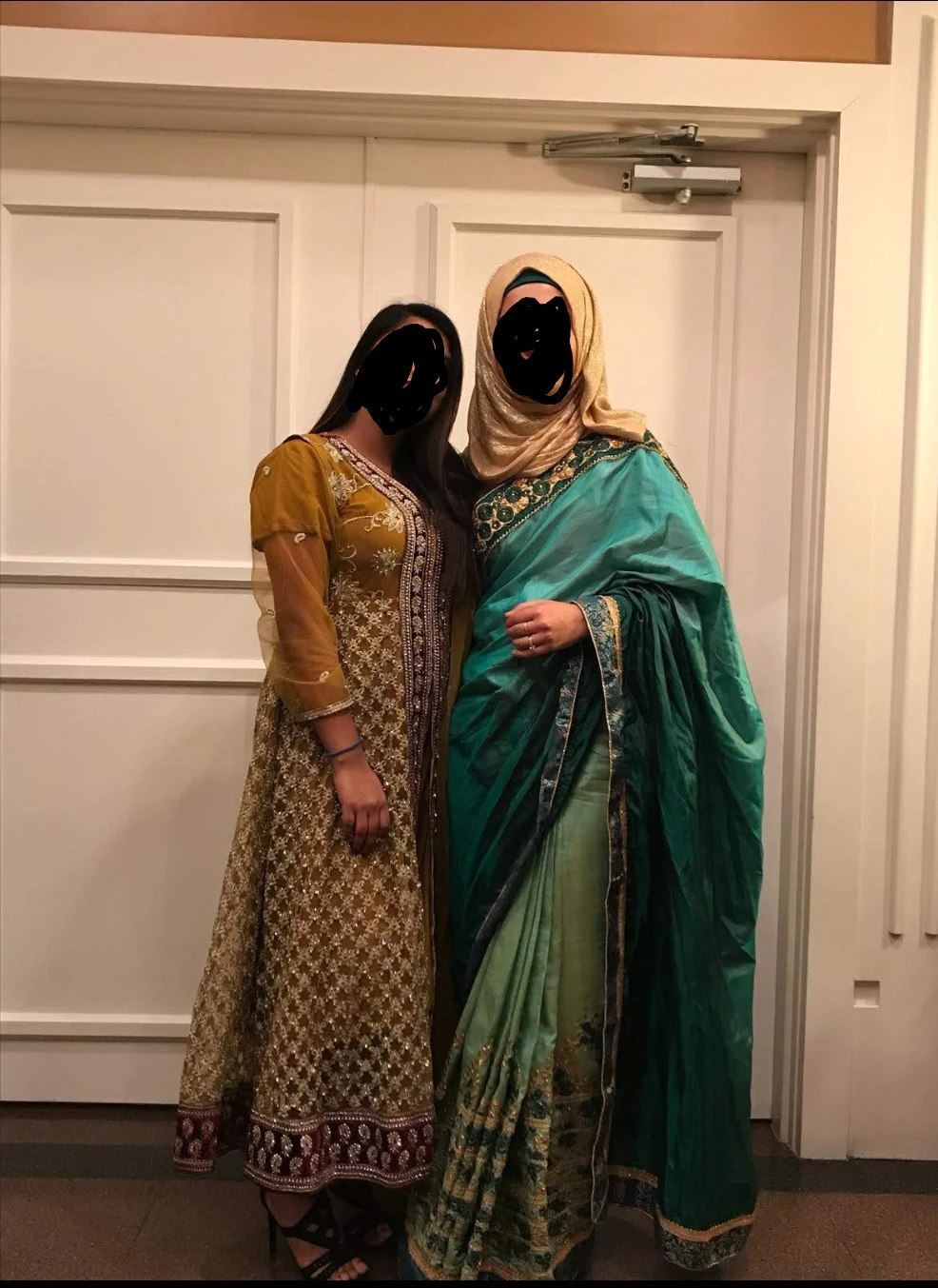 Emerald Green Saree with Gold Embellishments - photo 3