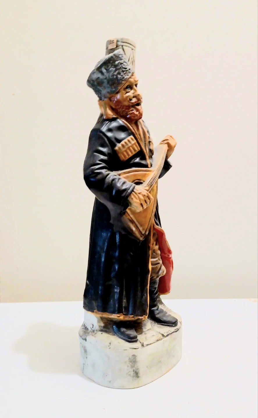 Unique Hand Painted Caucasian Playing Balalaika Decanter - photo 2