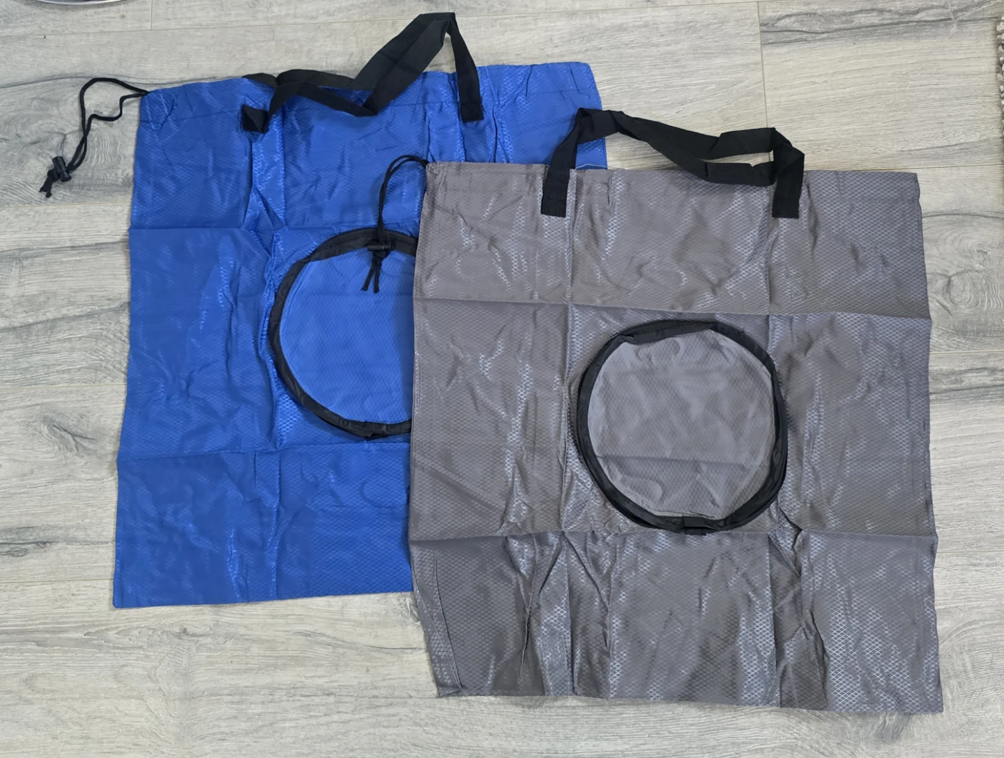 Laundry Bag - Blue and Grey