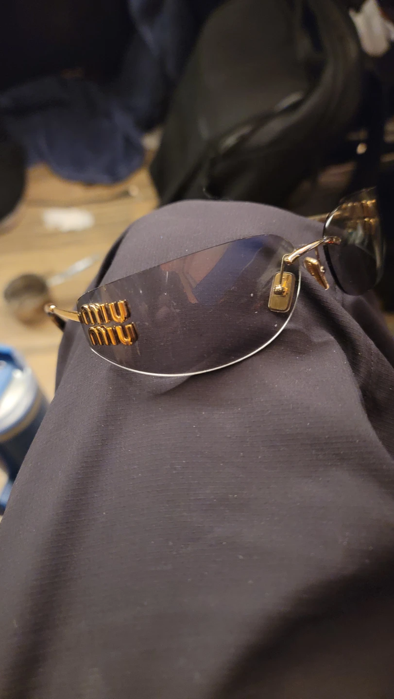 Miu Miu Rimless Shield Sunglasses