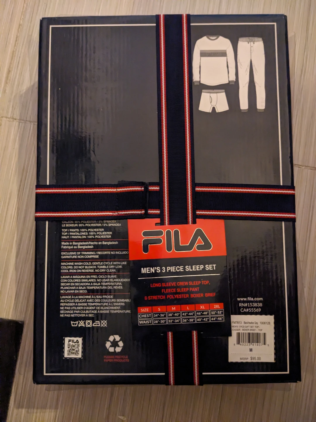 🏆Fila Men's 3 Piece Sleep Set - Size M - photo 2
