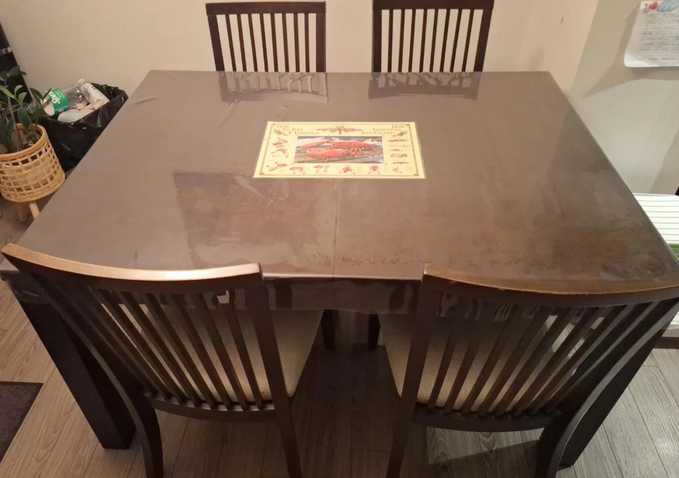 Brown Dining Table with 6 Chairs