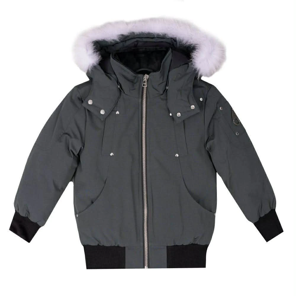 Moose Knuckles Bomber Jacket with Fur Hood