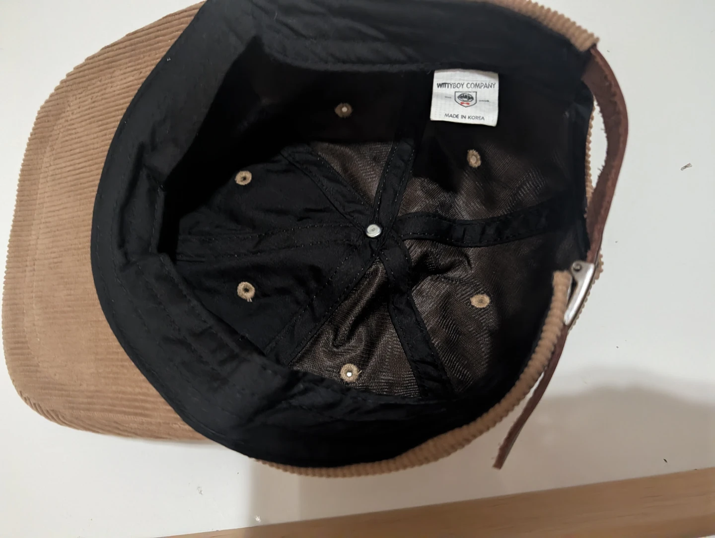 Witty Boy Company Brown Corduroy Baseball Cap