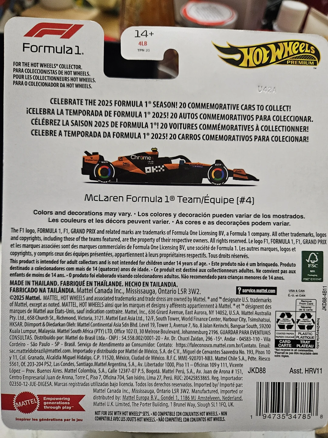 Hot Wheels McLaren Formula 1 Team Car 2025 - photo 5