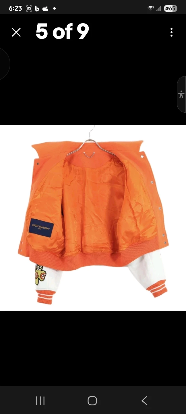 Louis Vuitton Varsity Jacket Orange/White - photo 3