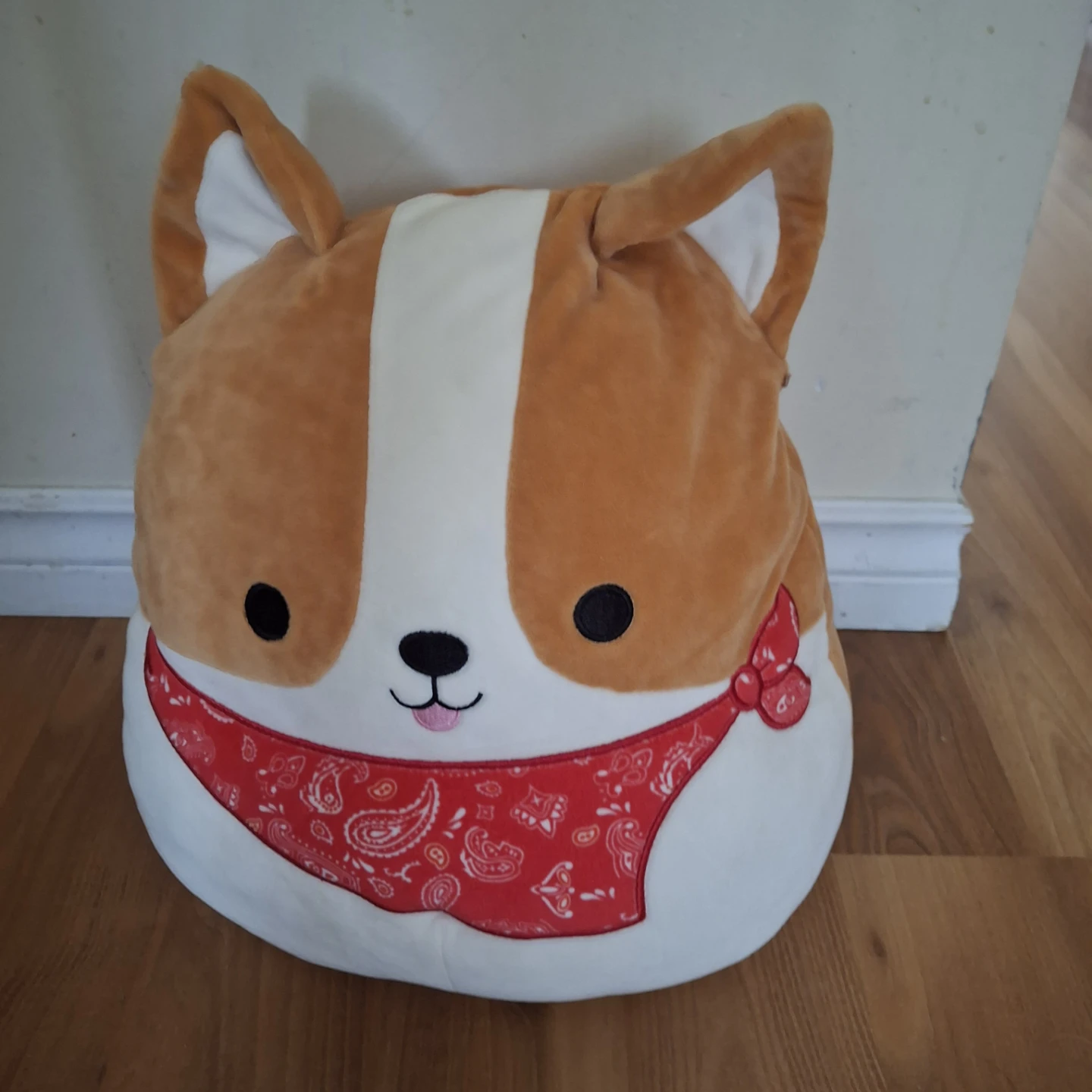 Squishmallow Corgi Plush Toy with Bandana - photo 3