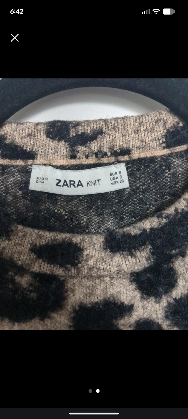 ZARA Knit Leopard Print Sweater - photo 2