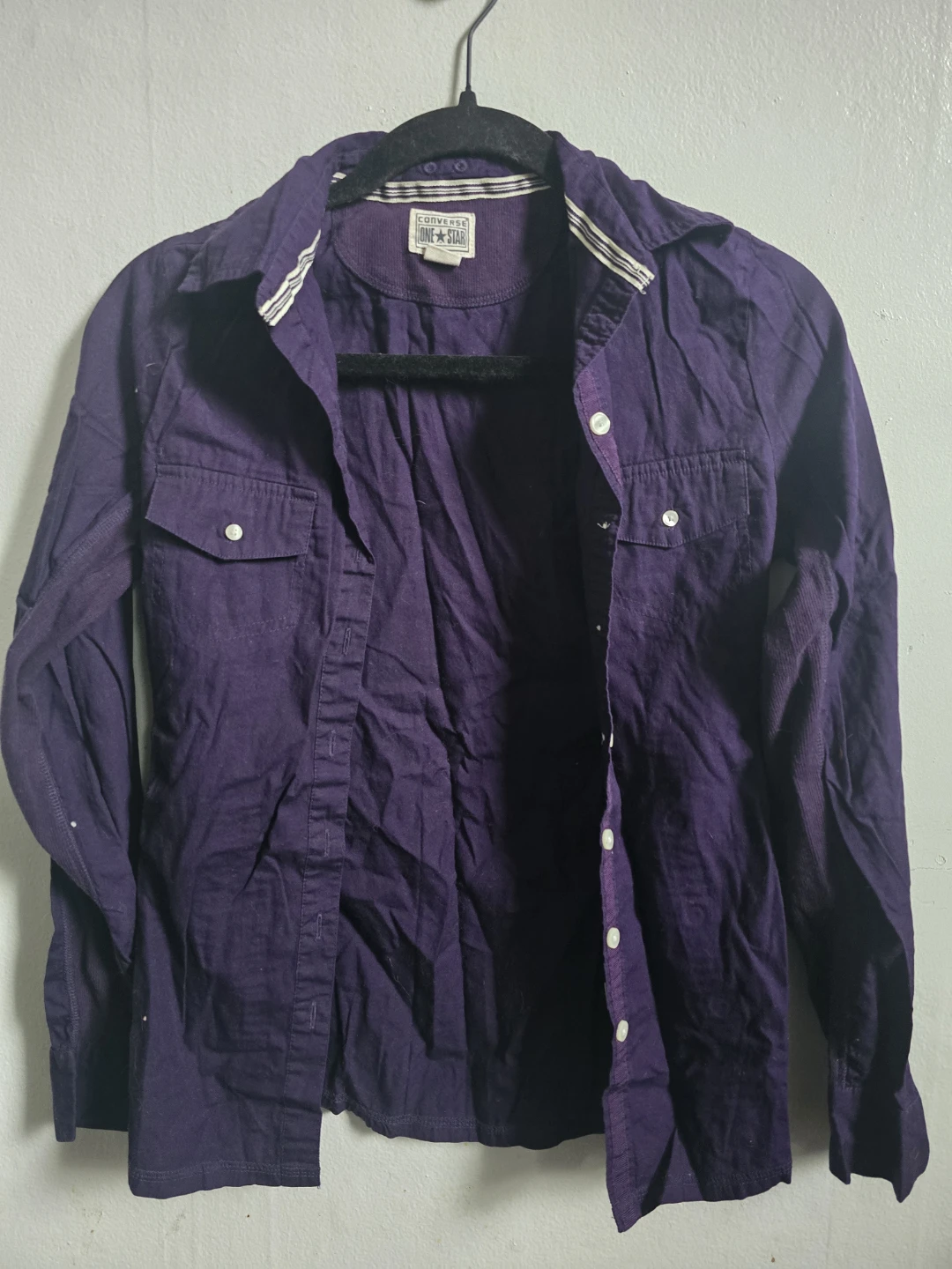 Converse Purple Button-Up Shirt - photo 3