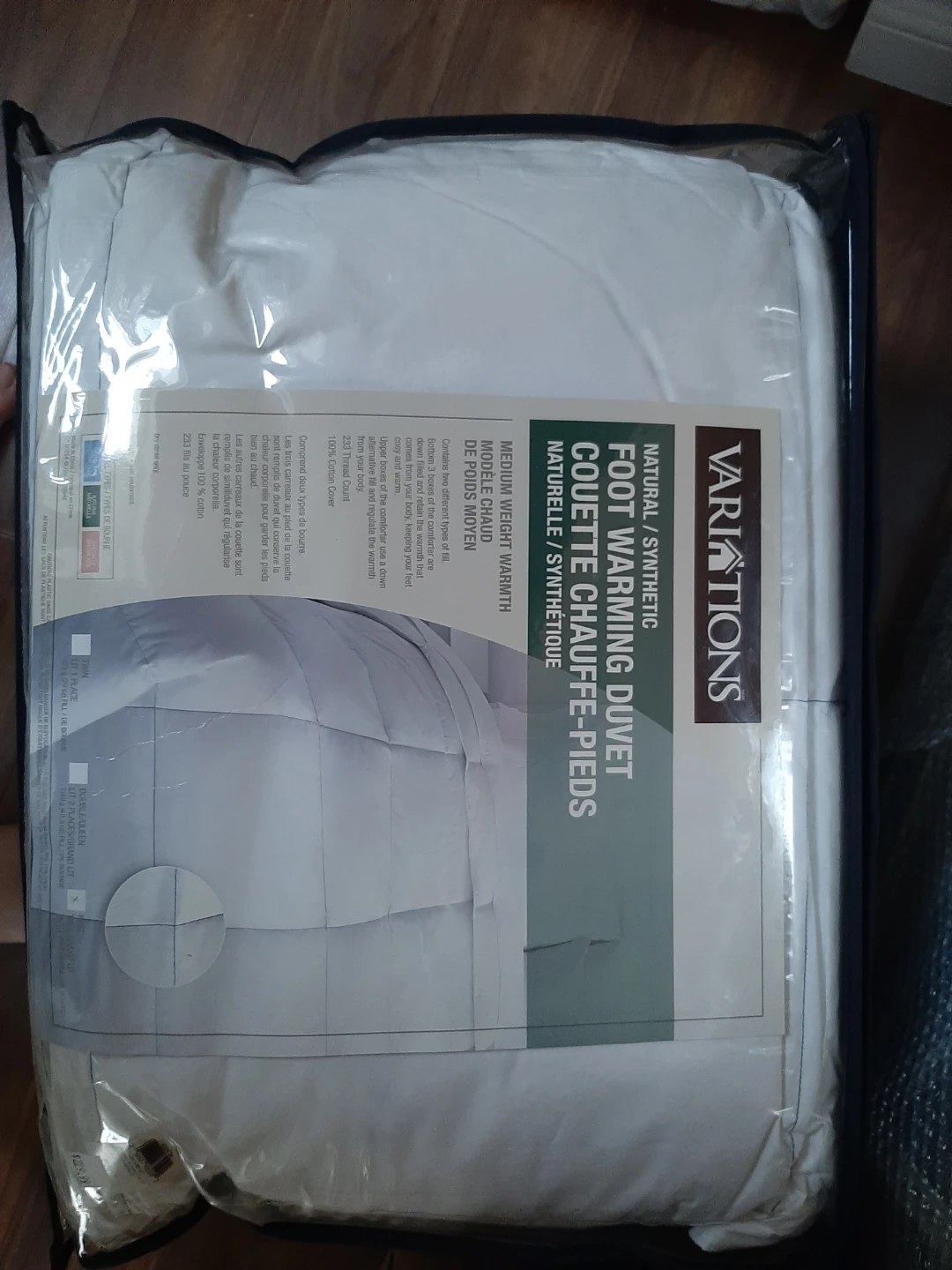 NEW Natural/Synthetic Foot Warming Duvet