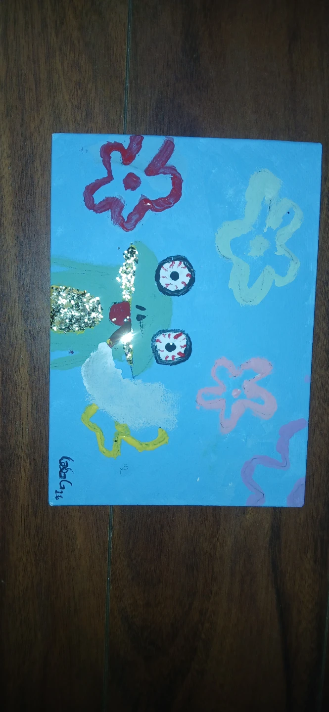 Set of 3 Handmade Glitter Paintings - photo 5