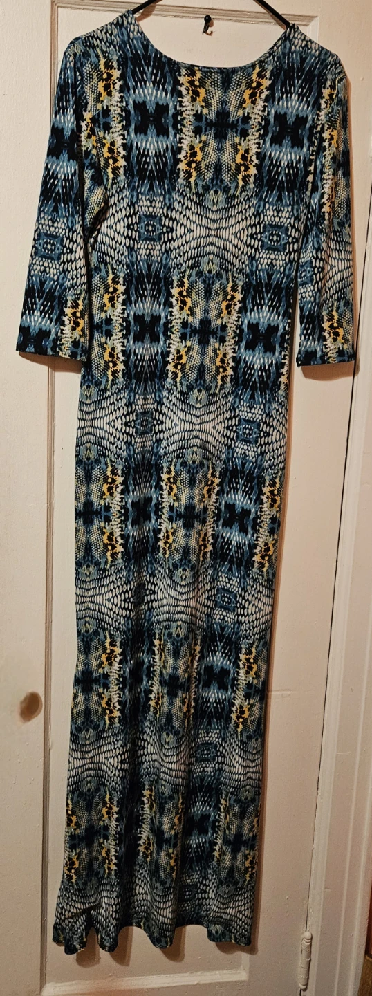 Women's long fitted dress.