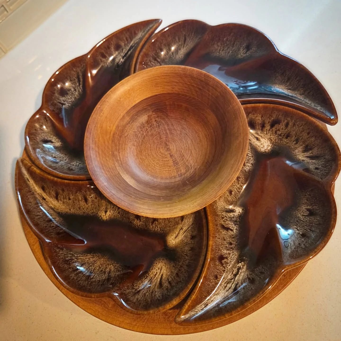 Vintage Beauce/Baribocraft pottery lazy Susan