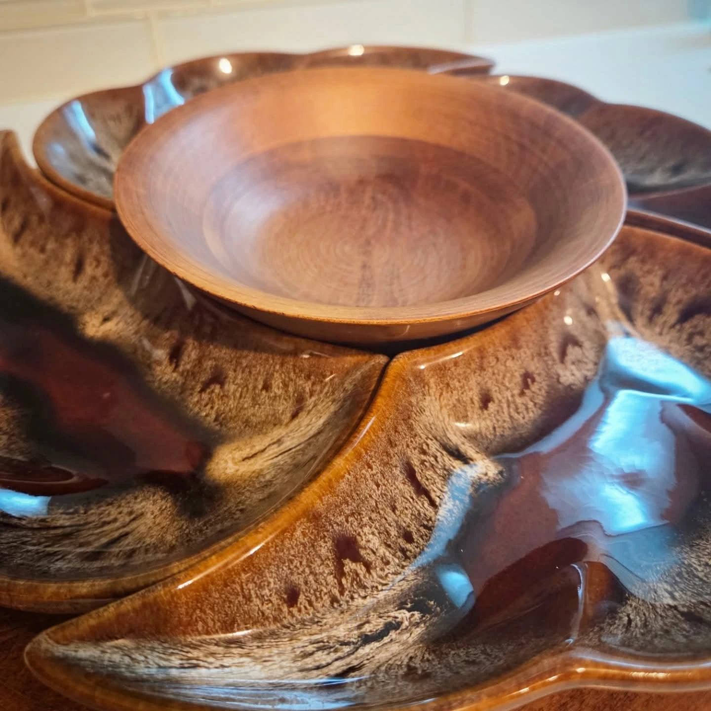Vintage Beauce/Baribocraft pottery lazy Susan - photo 2