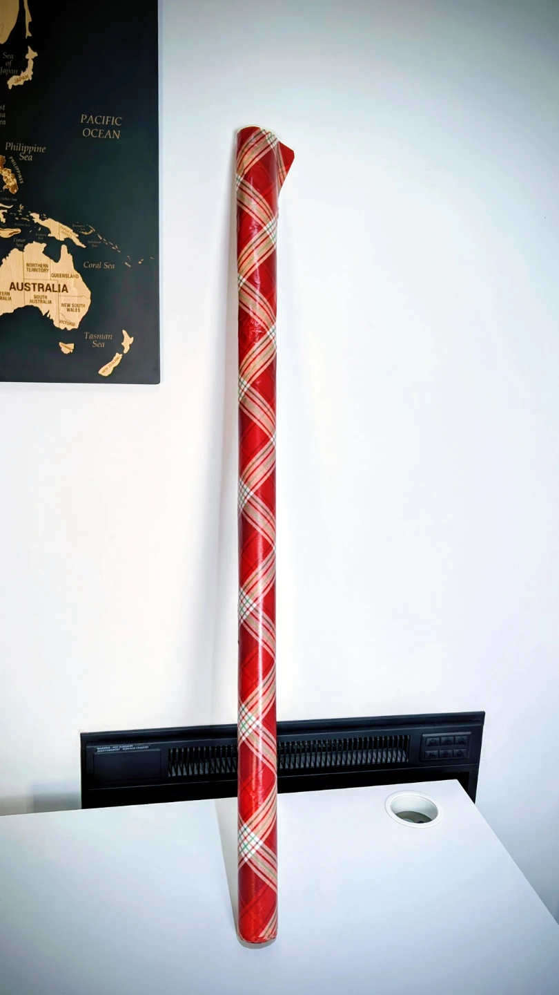 Red Plaid Gift Wrap Roll
