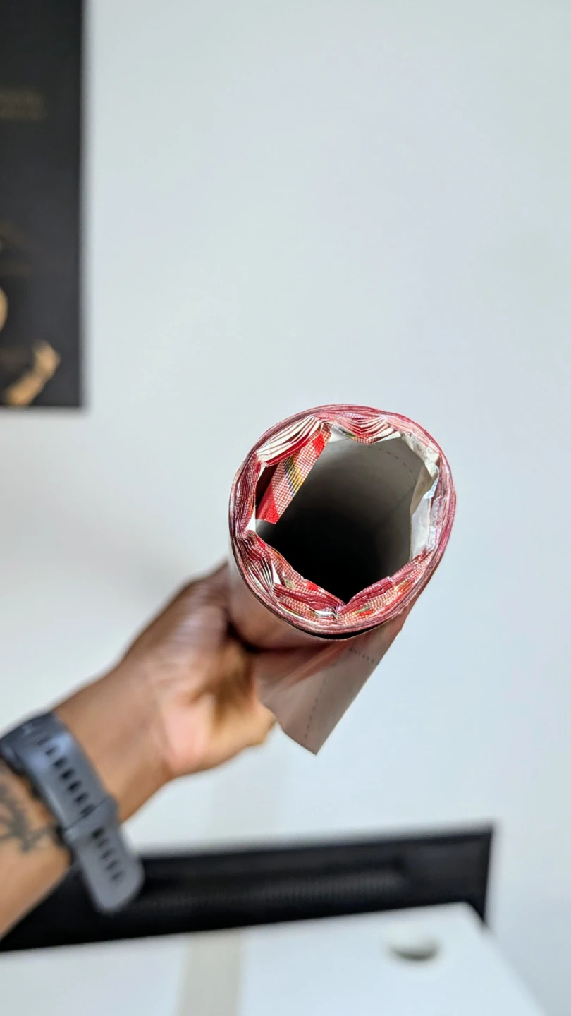 Red Plaid Gift Wrap Roll - photo 2
