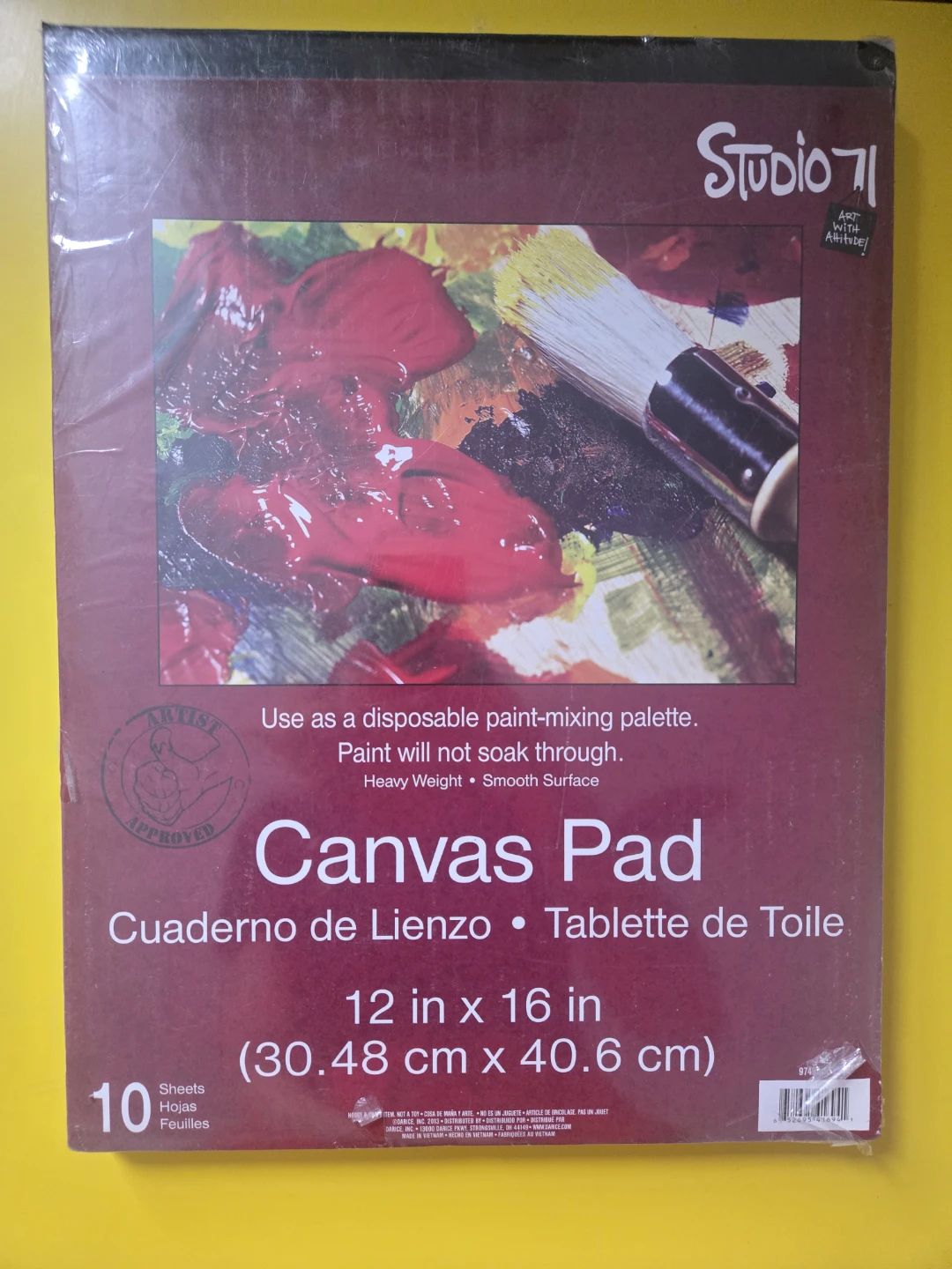 4 packs of Studio 71 Canvas Pad 12" x 16" - 40 Sheets total 🥕