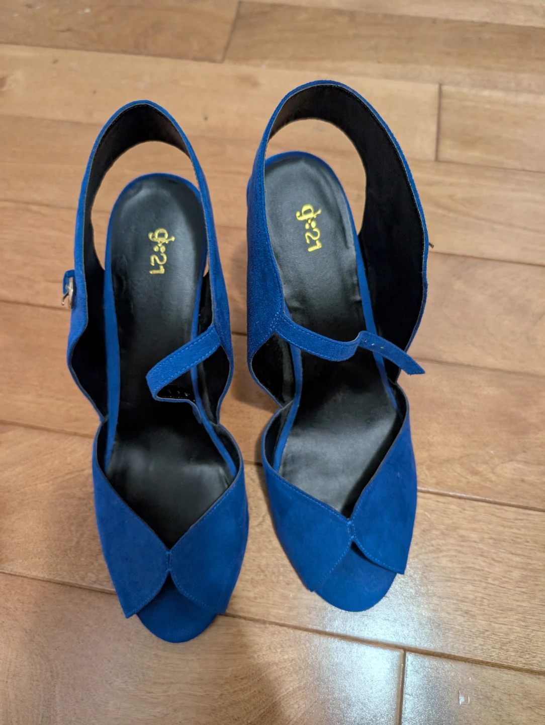 Royal Blue G:21 Suede Sandal Heels Size 10 - photo 3